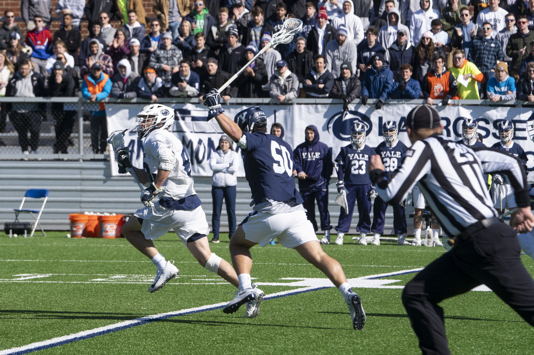 Penn State Men's Lacrosse Vs Yale, Arceri (40) Runs WIth Ball
